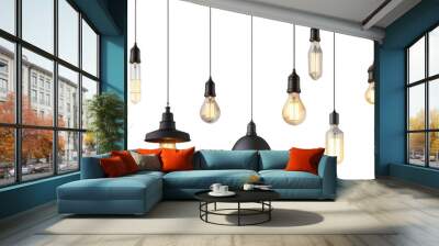 Hanging and floor lamps set collection Wall mural