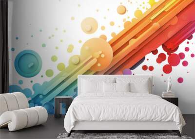 Retro rainbow element Wall mural