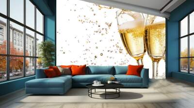 Two glasses of champagne Wall mural