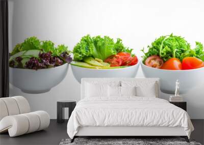 Yummy salad bowls Wall mural