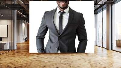 30s Male African American business man transparent background Wall mural