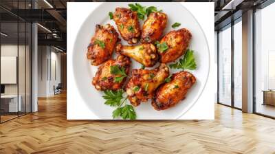 Barbeque chicken wing transparent background Wall mural