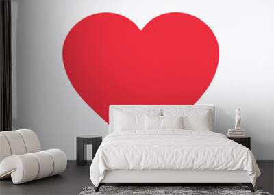 Free vector red heart  Wall mural