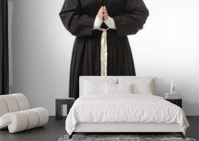 Nun in transparent background Wall mural