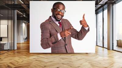 Success business man in white background Wall mural