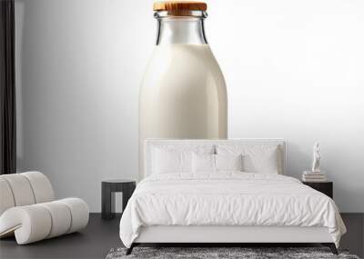 bottle of milk isolated on transparent background Wall mural