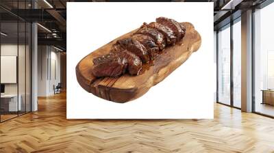 Grilled picanha isolated on transparent background Wall mural