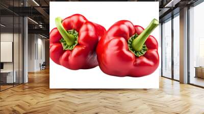 Sweet pepper isolated on transparent png Wall mural