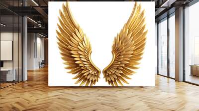 golden wings transparent background Wall mural