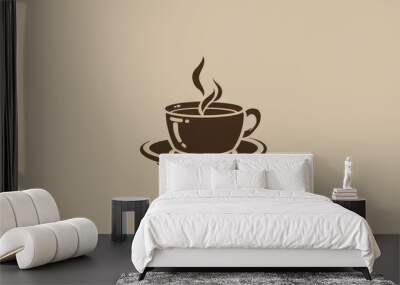 Design for a cafe or company symbol Wall mural