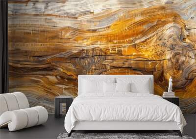 Wood with aged natural design on the surface Wall mural