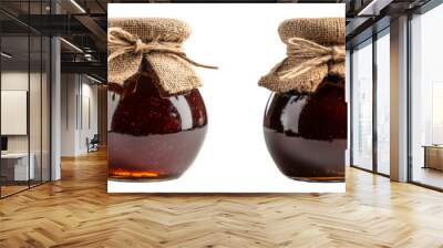 Jar of sauce isolated, PNG set Wall mural