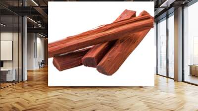  Red sandalwood sticks isolated on white background  Wall mural