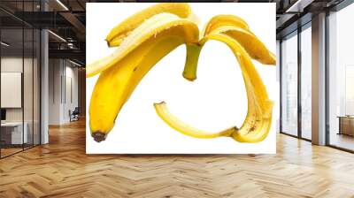 Banana peel isolated on white background  Wall mural