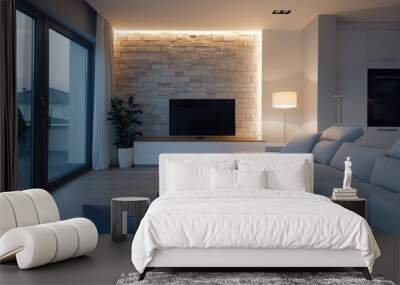 Modern home interior with enhanced lighting, Style, Vision Wall mural