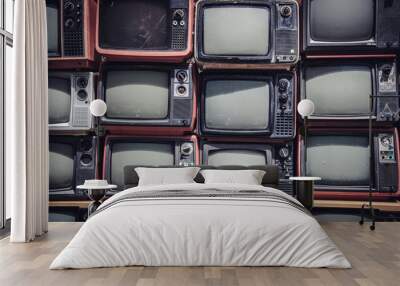 Retro television Wall mural