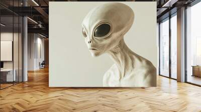 3D close-up alien isolated Wall mural