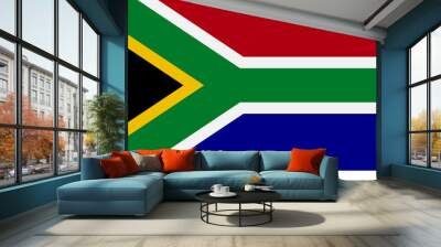 Flag of SOUTH AFRICA, SOUTH AFRICA national flag Wall mural