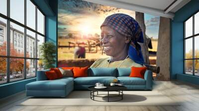 african woman portrait Wall mural