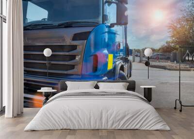 truck turning Wall mural