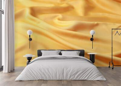 Golden silk fabric background Wall mural