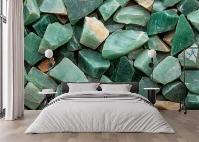 Green Natural Stones and Crystals for Decorative Use Wall mural