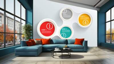 info graphic circles with place for your text. Wall mural