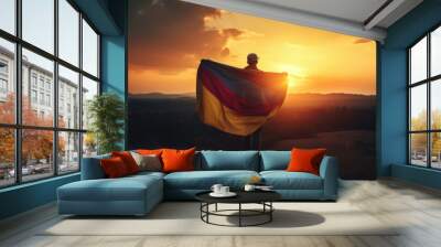 person whit an flag Colombia Wall mural