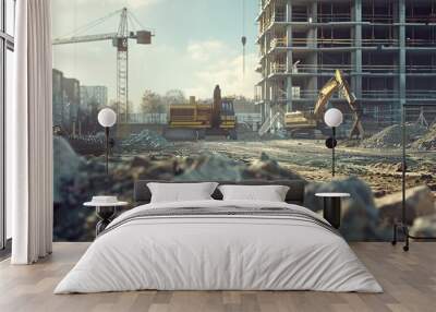 A construction site. Wall mural