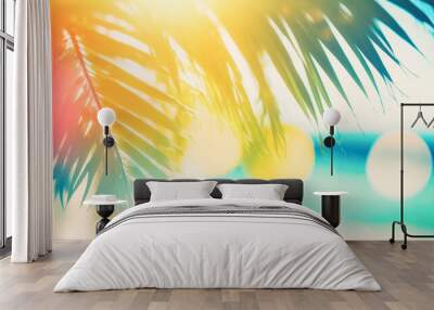 Summer holiday concept with summertime fun and activities in the perfect travel vacation in the sunshine Wall mural