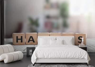 What is your habits? Sign with the word habits Wall mural