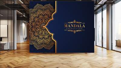 Luxury mandala background with golden arabesque pattern Arabic Islamic east style. Decorative mandala for print, poster, cover, brochure, flyer, banner, and your desired ideas. Mandala for Henna. Wall mural