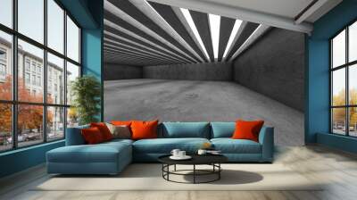 Abstract architecture interior background. 3d rendering Wall mural