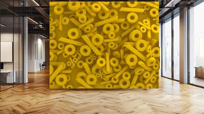 Seasonal sales background with percent discount pattern. 3D Wall mural