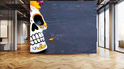 Day of the Dead. Dia de los Muertos themed banner background with empty space to enter your text Wall mural