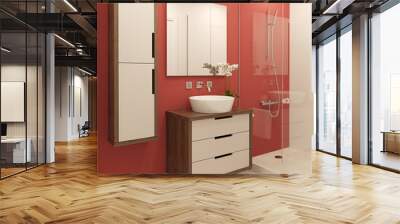 Modern bathroom interior. Wall mural