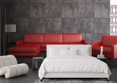 Modern living-room. Wall mural