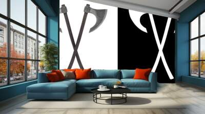 2 Toy battle axe isolated Wall mural