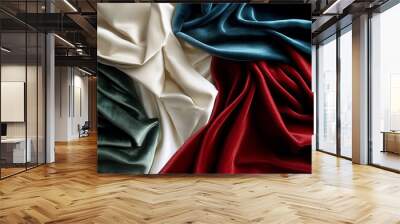 red silk background Wall mural