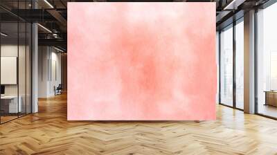 Abstract hand drawn watercolor living coral horizontal background Wall mural