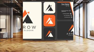 A Letter with Arrow Logo Template Illustration Design Wall mural