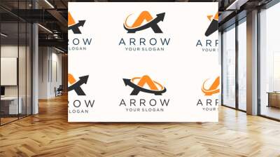 letter A with arrow logo icon set. Wall mural