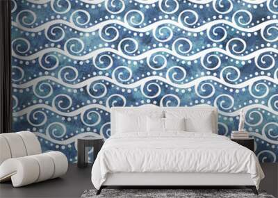 Swirls seamless pattern Wall mural