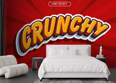 3d crunchy word editable vector text effect Wall mural