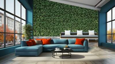 3D illustration : Sofa on wood deck in the garden. Wall mural