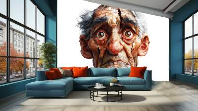 portrait of a old person Wall mural