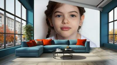 close-up portrait of a beautiful young girl Wall mural