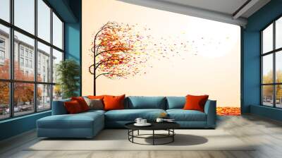 Autumn tree Wall mural