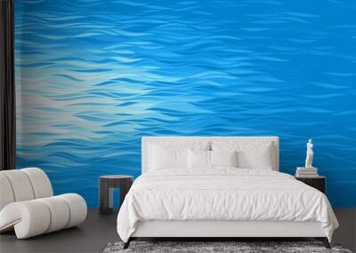 Blue waves background Wall mural