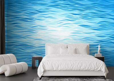 Blue waves background Wall mural